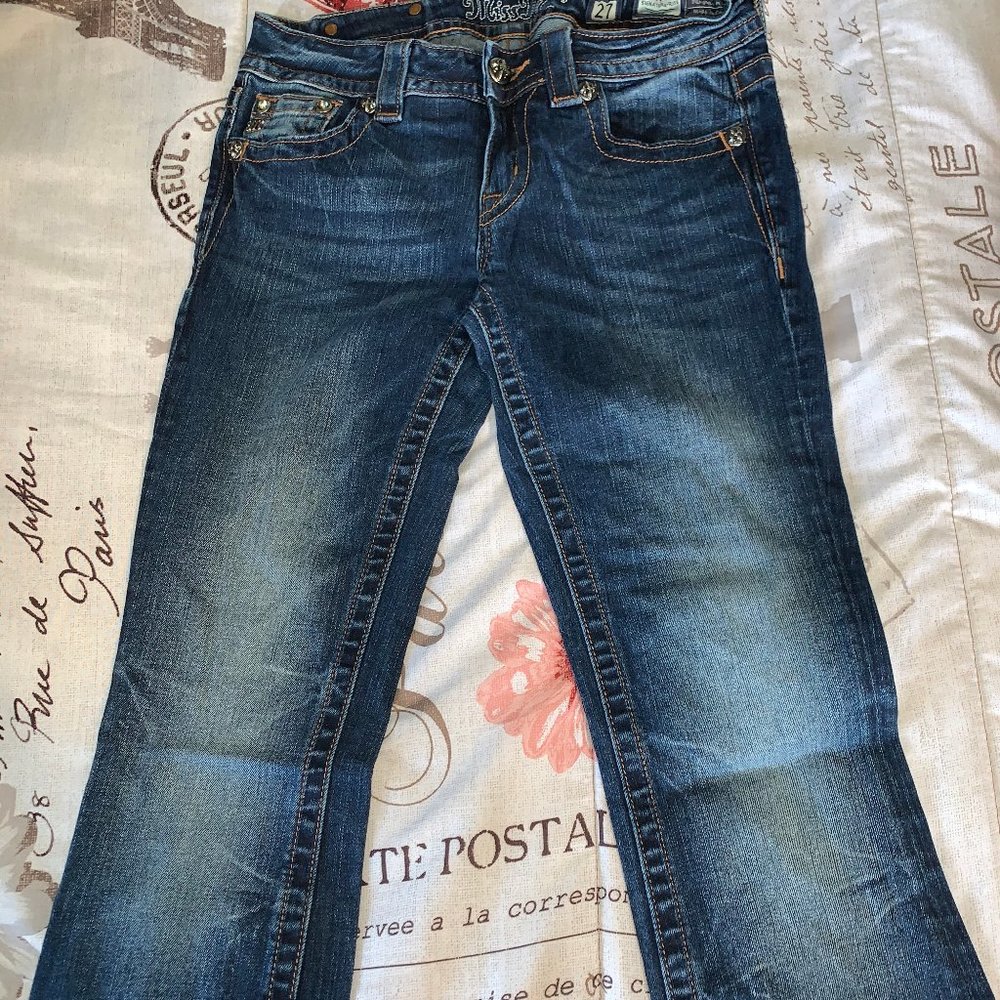 Size 27 - MissMe Brown Stitch BootCut